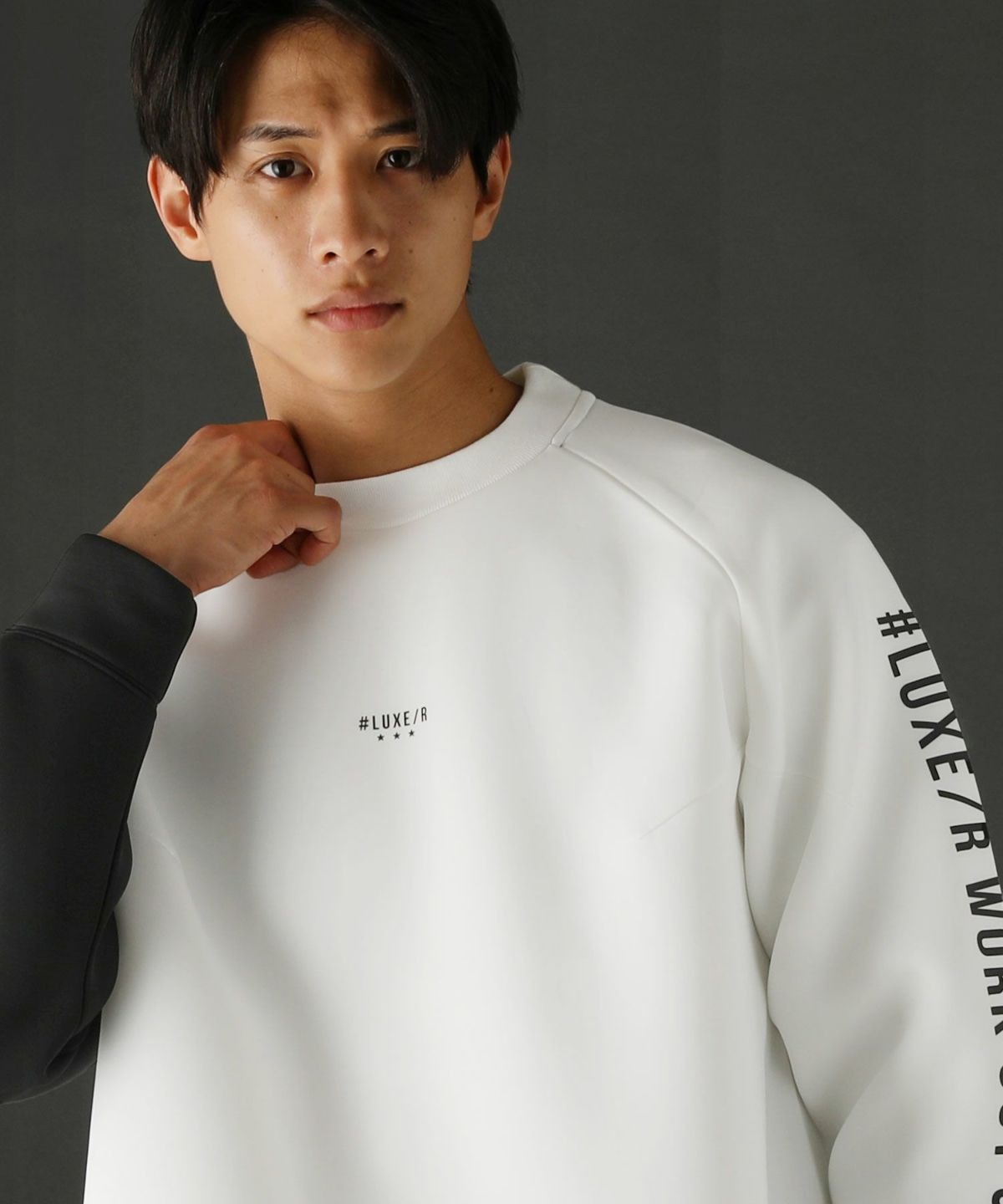 レジェス（REZES）/＜LUXE/R＞スポンジボンディングハイネック袖配色プルオーバー LUXE/R>スポンジボンディングハイネック袖配色プルオーバー | レジェス