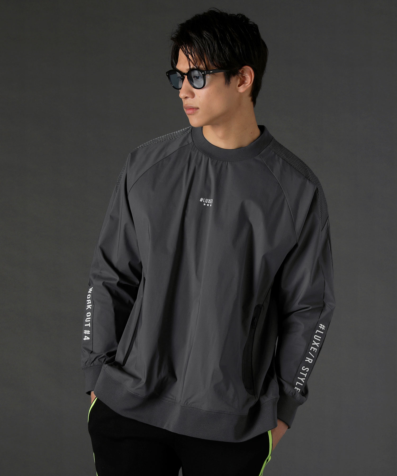 LUXE/R＞ストレッチ布帛止水ZIPプルオーバー | レジェス(REZES