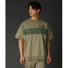 R/撥水加工コットンナイロンストレッチ布帛半袖プルオーバー