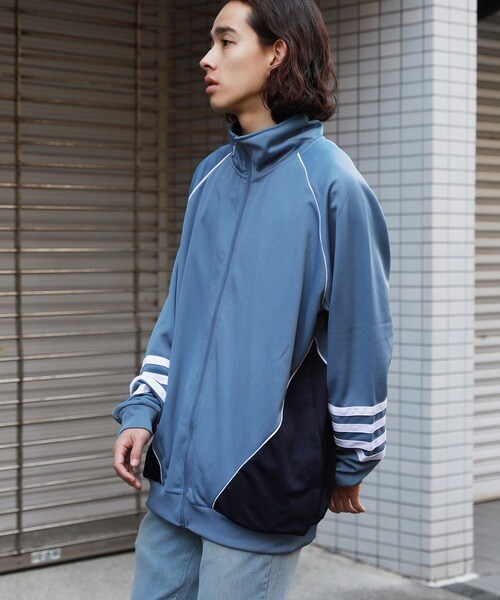 ROSASEN トラックジャケット 袖ライン グレー ROSASEN トラックジャケット 袖ライン グレー - メルカリ