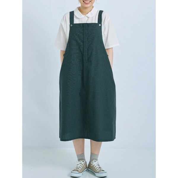 オーガニックコットン 2wayタック＆ギャザージャンパースカート