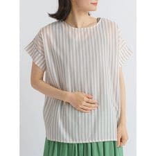 ハレノヒ(Hare no hi)の先染めストライプブラウス