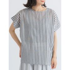 ハレノヒ(Hare no hi)の先染めストライプブラウス