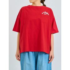 ポケットフラワー刺しゅうTシャツ