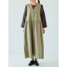 先染めツイルジャンパースカート