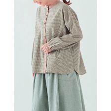 ハレノヒ(Hare no hi)のチェック柄配色ブラウス