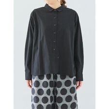 裾カービングブラウス（無地・チェック柄）