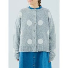 ハレノヒ(Hare no hi)のドット柄ニットカーディガン