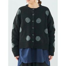 ハレノヒ(Hare no hi)のドット柄ニットカーディガン