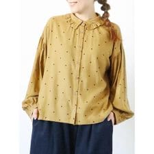 ハレノヒ(Hare no hi)のドットフリルブラウス
