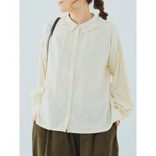 ハレノヒ(Hare no hi)のドットフリルブラウス