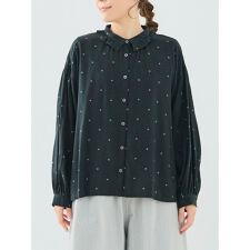 ハレノヒ(Hare no hi)のドットフリルブラウス