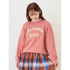 カレッジロゴ刺繍プルオーバー