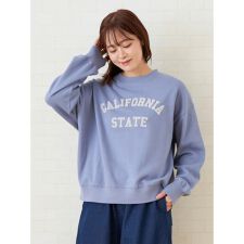 カレッジロゴ刺繍プルオーバー