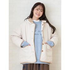 襟コーデュロイリバーシブルブルゾン