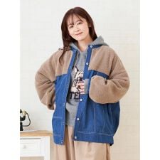 ボア切り替えブルゾン