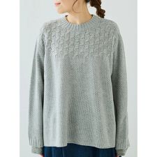 シャツレイヤード風ニットプルオーバー