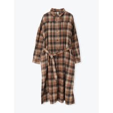 起毛ネルチェックワンピース