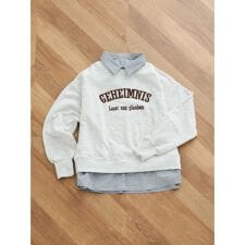 シャツレイヤード風プルオーバー