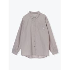 胸元ワンポイント刺繍シャツ