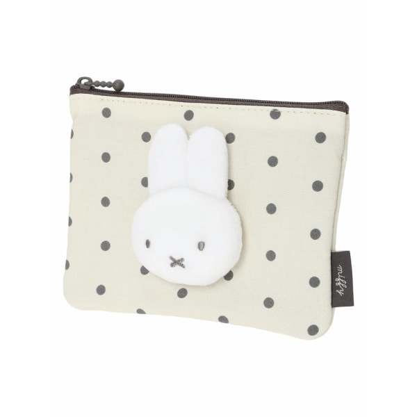 miffy ドット柄フラットポーチ アイボリー【ミッフィー】 | ハレノヒ