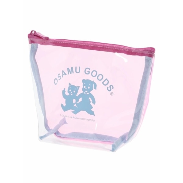 OSAMU GOODS クリア台形ポーチ ピンク | ハレノヒ(Hare no hi