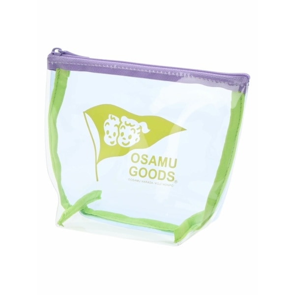 OSAMU GOODS クリア台形ポーチ ブルー | ハレノヒ(Hare no hi