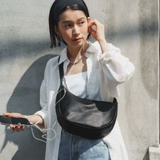 ソフトレザーラウンドショルダーバッグ〈UNISEX〉(CE-1326) | ラシット 