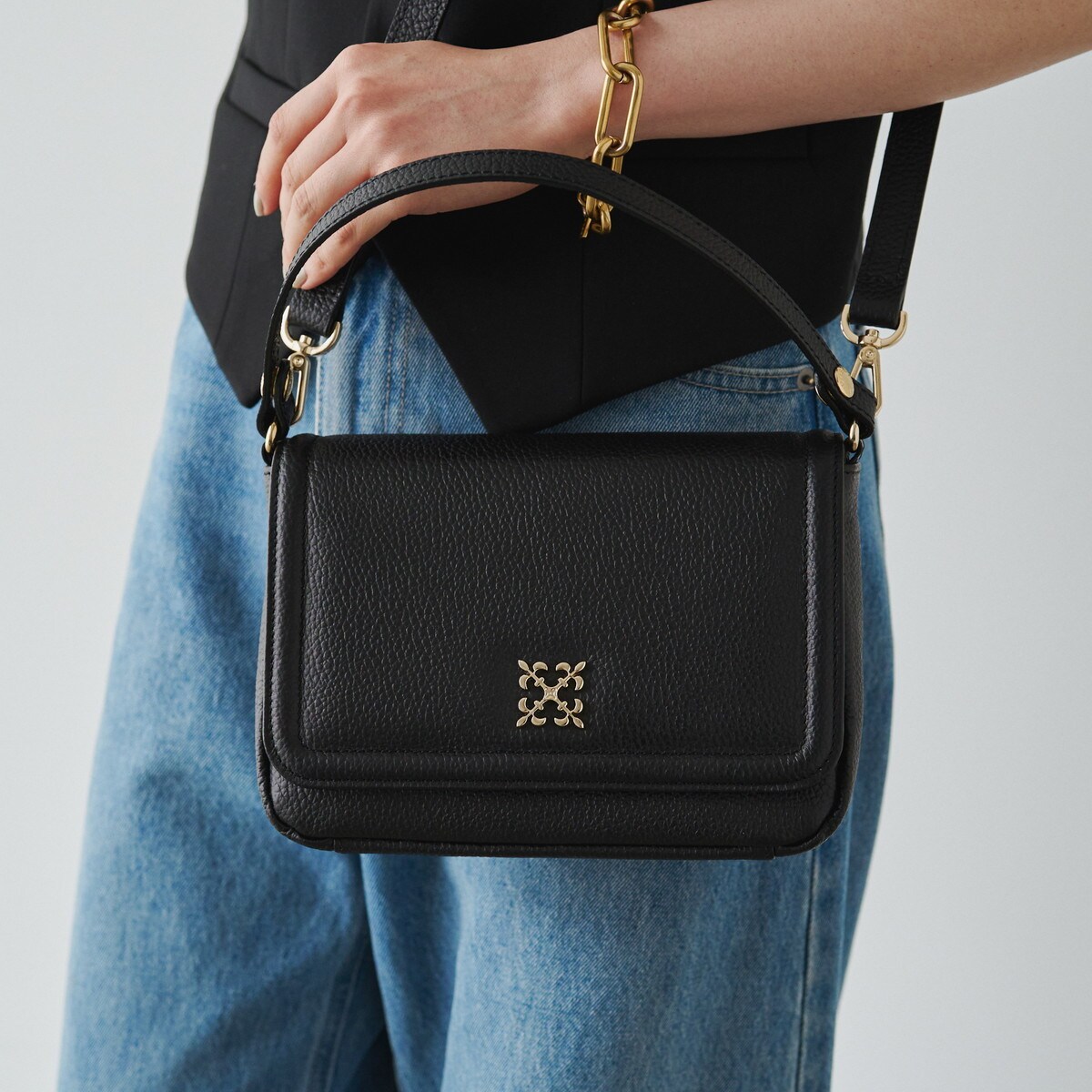 フラップレザーショルダーバッグ(CE-1354) | ラシット(russet