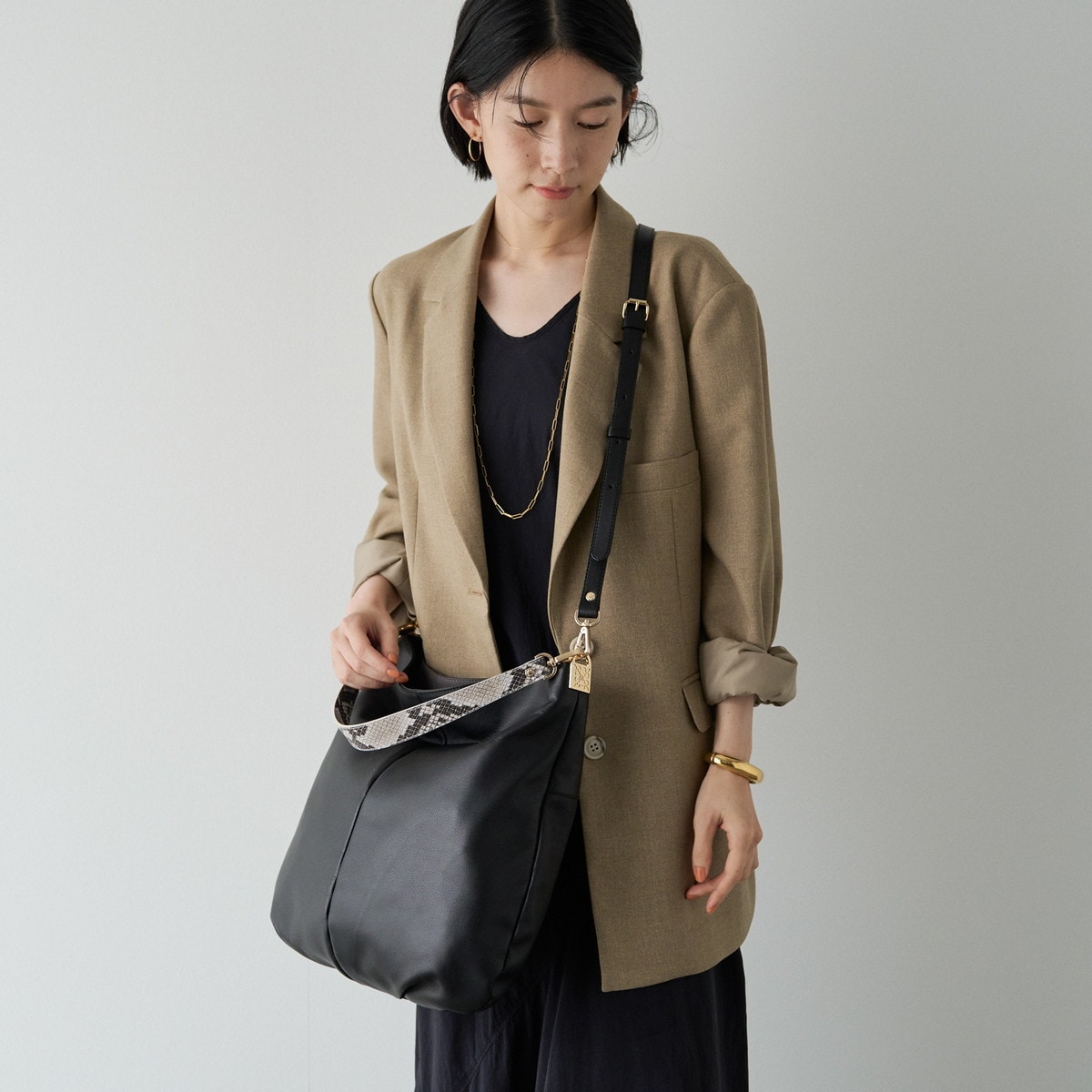 タグ付！ラシット　ソフトレザー　2wayビッグショルダーバッグ★定価49500円 タグ付！ラシット ソフトレザー 2wayビッグショルダーバッグ☆定価