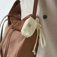 カラビナ付き レザーミニポーチ型チャーム(Z-220)