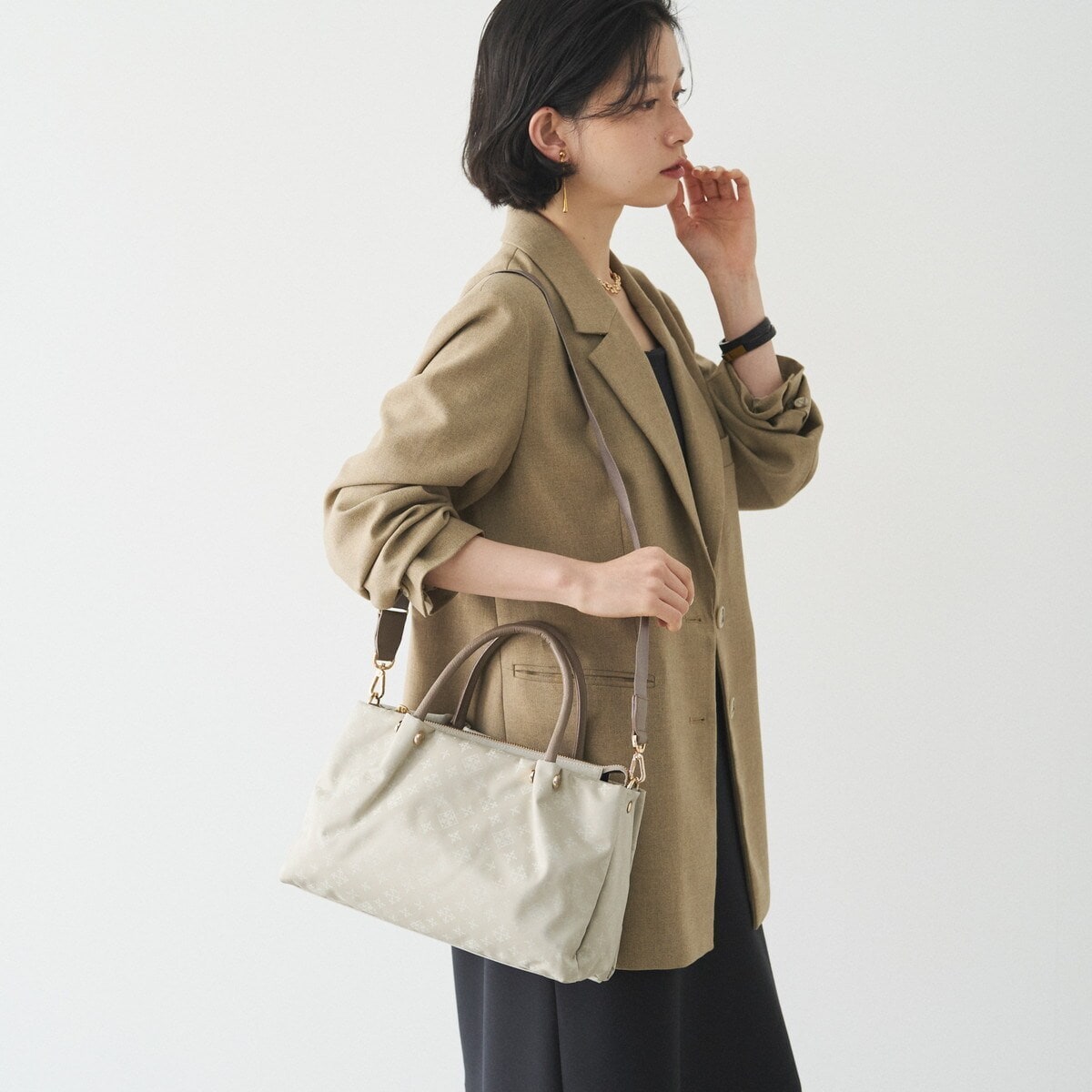 三層2wayトートバッグ S(CE-1580) | ラシット(russet) | マルイウェブ