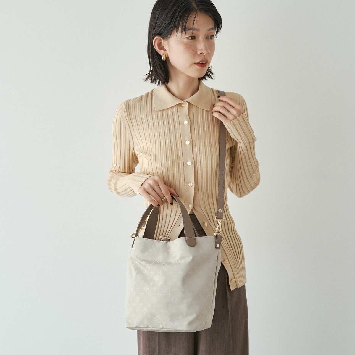 ナイロンジャガード2WAYミニトートバッグ(SF-260) | ラシット(russet