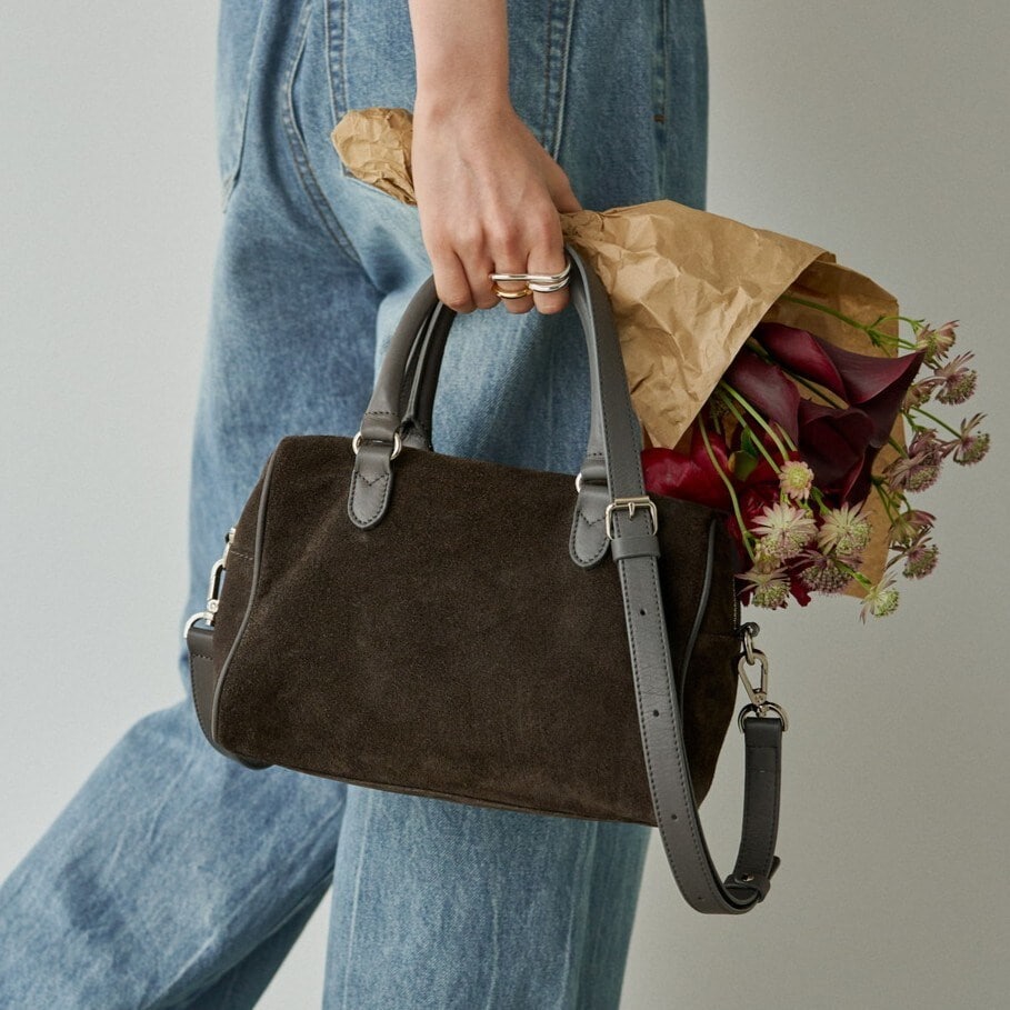 美品♪russet ラシット　2wayミニボストンバッグ ボルドー russet ラシット ミニボストンバッグ 2way シボ革 ボルドー