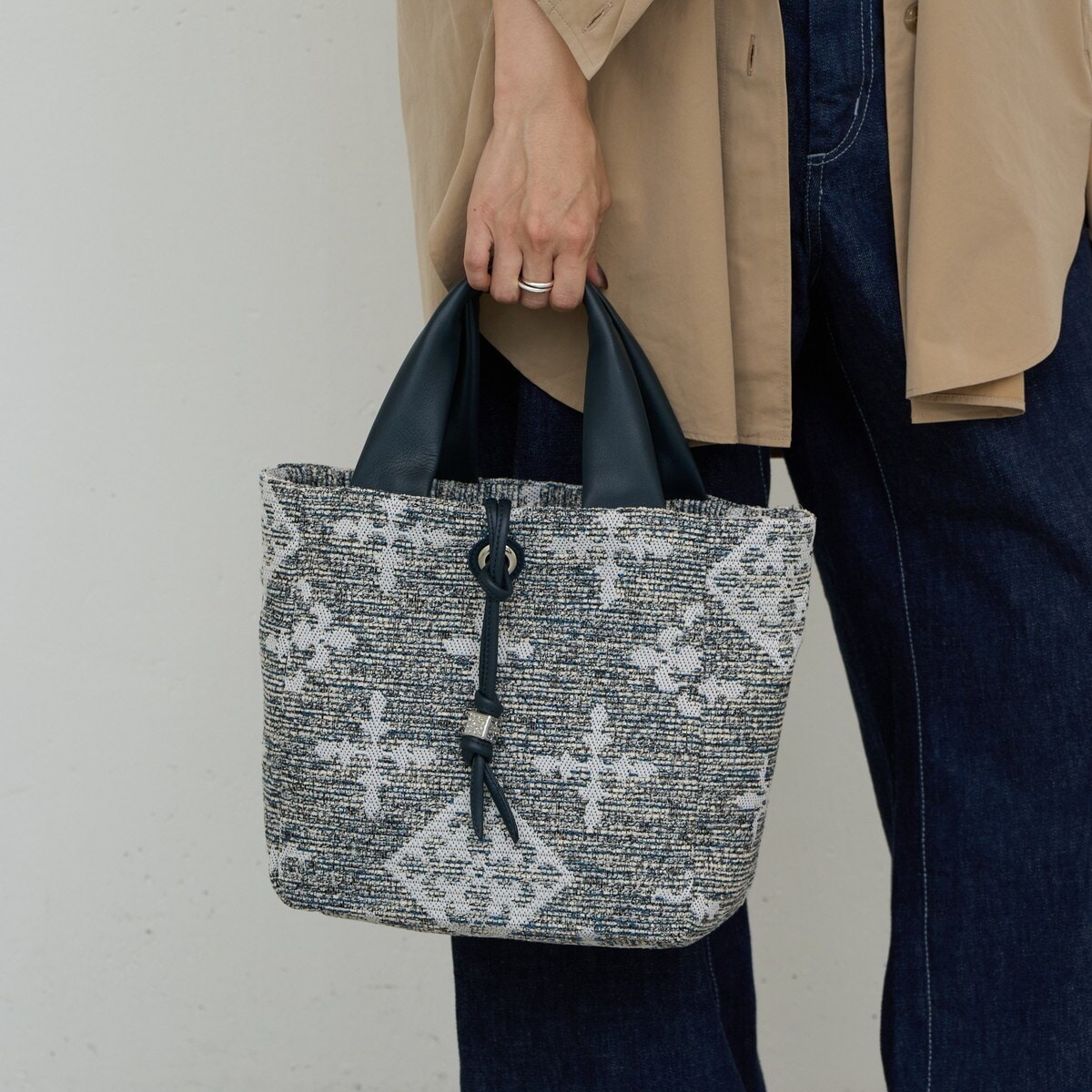 Souffle TOTE】モノグラムツイード2WAYトートバッグ(CE-1832
