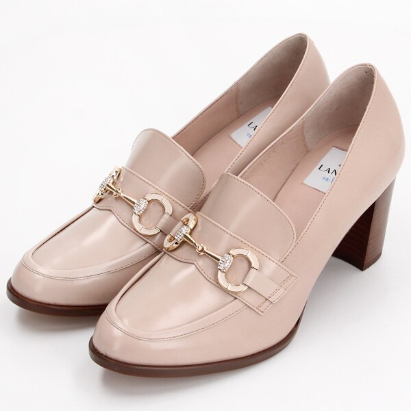 LANVIN 黒 ヒールアップビットローファー ランバン オン ブルー LANVIN en Bleu ヒールアップビット