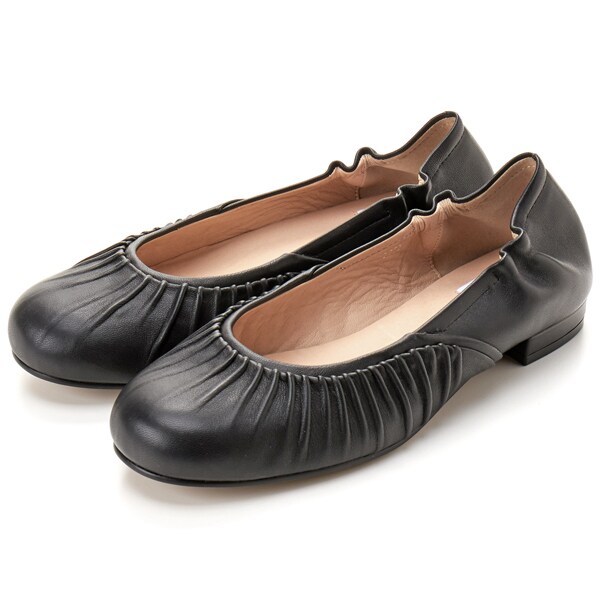 美品 ランバンオンブルー (23.5) フラットシューズ パンプス リボン 本革 ランバン オン ブルー LANVIN en Bleu リボンモチーフオール