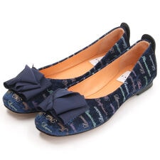 ランバン オン ブルー(LANVIN en Bleu)のグログランリボンモチーフカッターパンプス