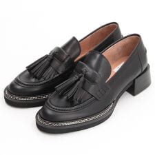 ランバン オン ブルー(LANVIN en Bleu)のタッセルフリンジローファー