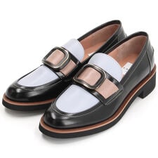 ランバン オン ブルー(LANVIN en Bleu)のバックルモチーフローファー