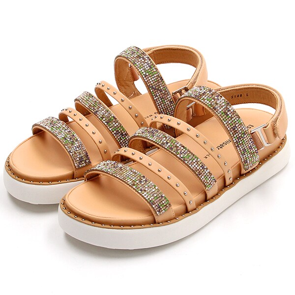 ツモリチサトウォーク　マルチストラップフットベッドサンダル　ブラックコンビ ツモリチサト ウォーク tsumori chisato WALK マルチストラップ
