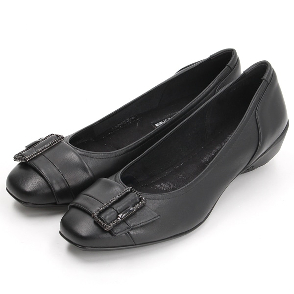 大きいサイズ】たたみリボンコンフォートウェッジパンプス | コン