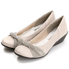 【大きいサイズ】ラインストーンモチーフスタイリッシュコンフォートパンプス