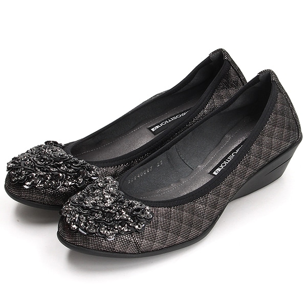 大きいサイズ】リボンモチーフスタイリッシュコンフォートフラット