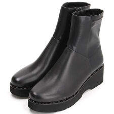 【大きいサイズ】厚底バックストレッチコンフォートショートブーツ