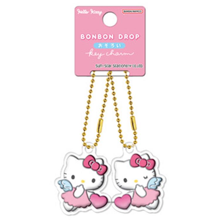 ハローキティ ボンボンドロップおそろいキーチャーム(エンジェル