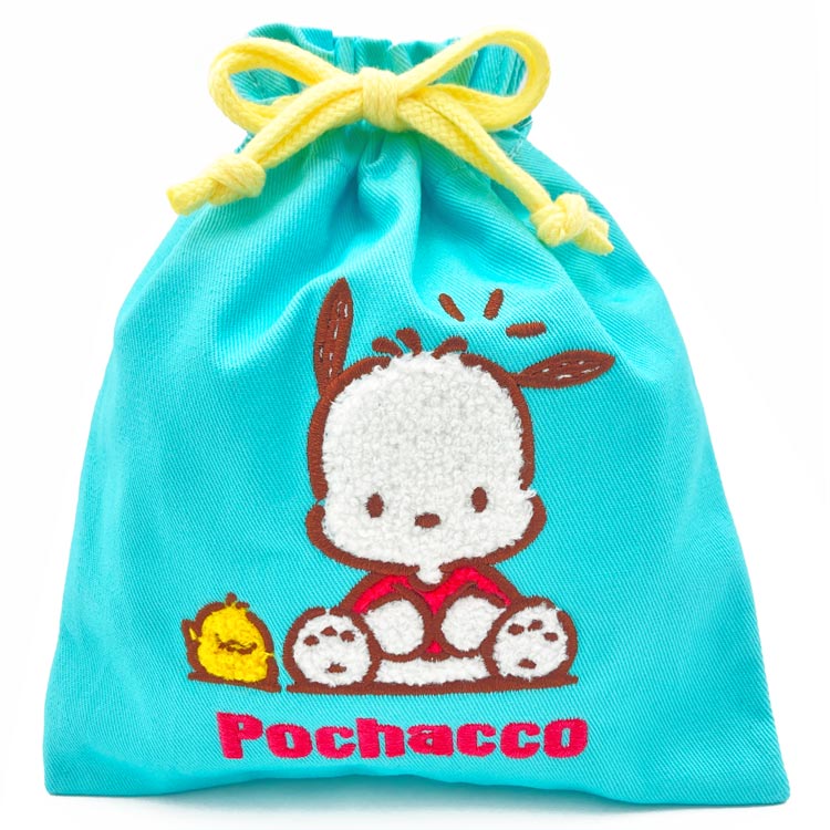 ポチャッコ サガラ刺繍巾着(レトロ) | キャラクターズショップ