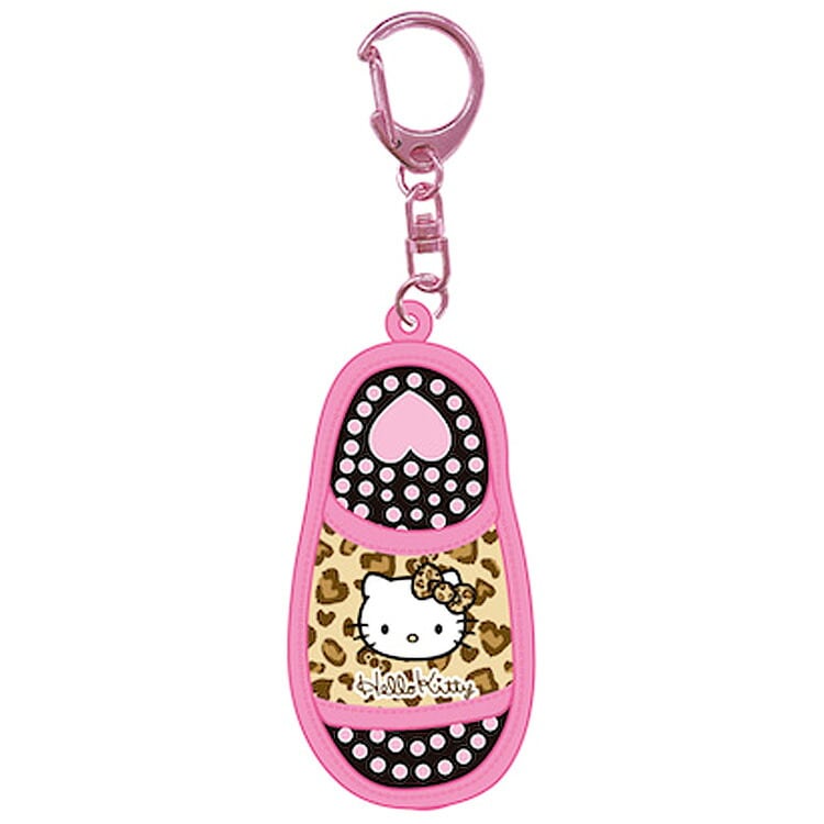 ハローキティ ミニサンダルキーホルダー(ヒョウ/GOGOギャル