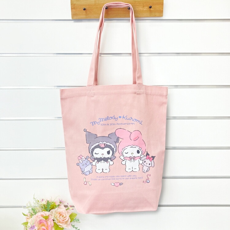 マイメロディ50周年&クロミ20周年 トートバッグ エンジェル オフピンク