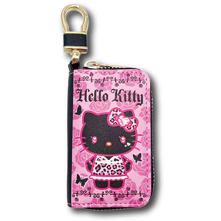 Hello Kitty ケース キーホルダー ハローキティ スーマートキーケース ブラック ギャル3